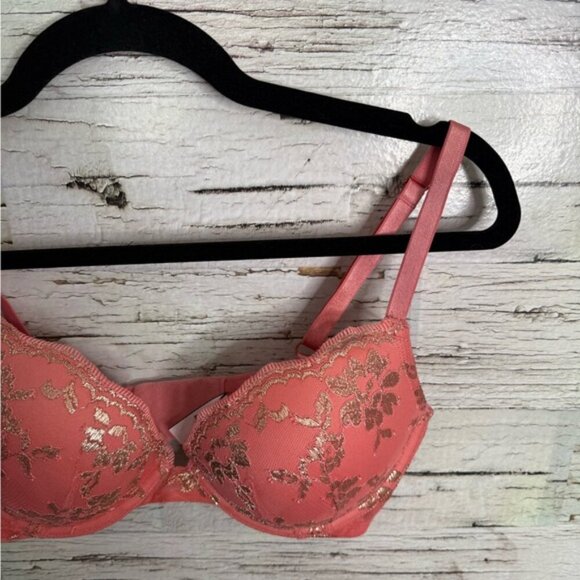 Victoria’s Secret Dream Angels gold pink bra size 34D - Picture 3 of 6